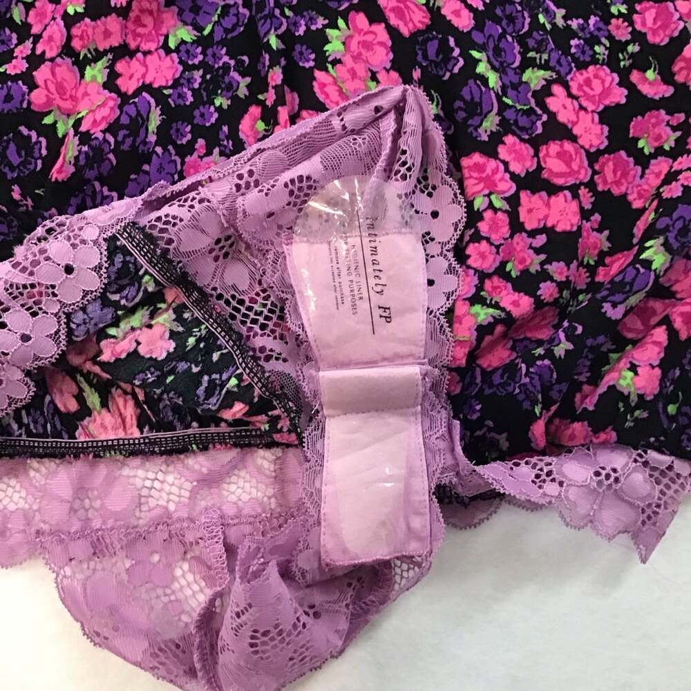 Intimately Free People Bare It All Floral Bodysuit in Party Combo Large - Picture 9 of 9